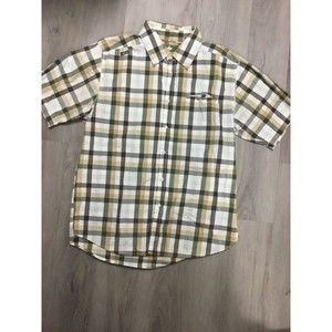 akademiks button up shirt brown tan green plaid 2XL New No Tags